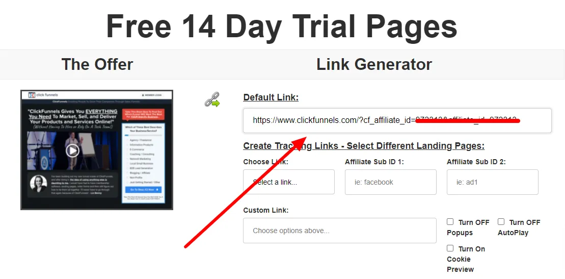 ClickFunnels Affiliate Center dashboard