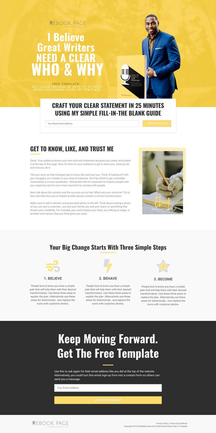 clickfunnels ebook optin template