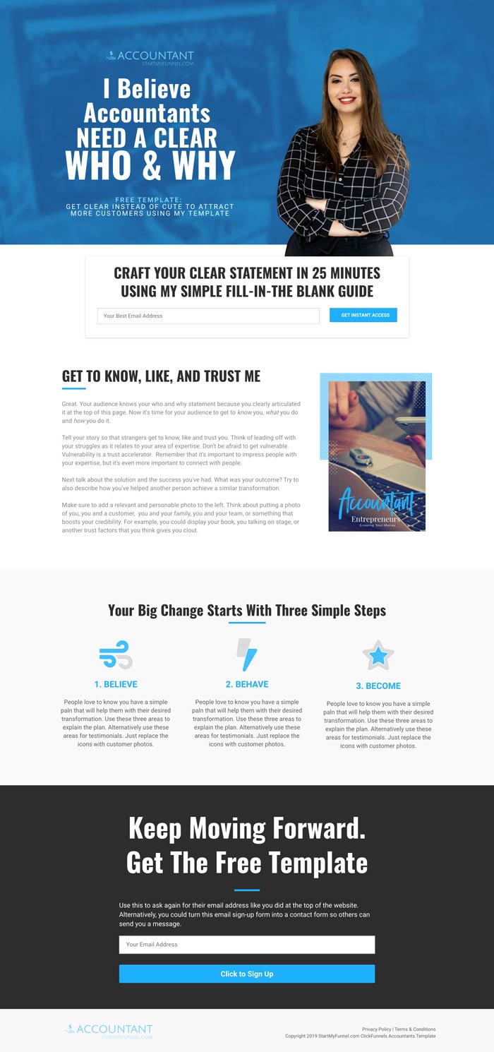 template clickfunnels accountant cpa finance